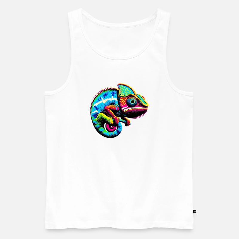 Chamäleon - Männer Premium Bio Tank Top - Weiß