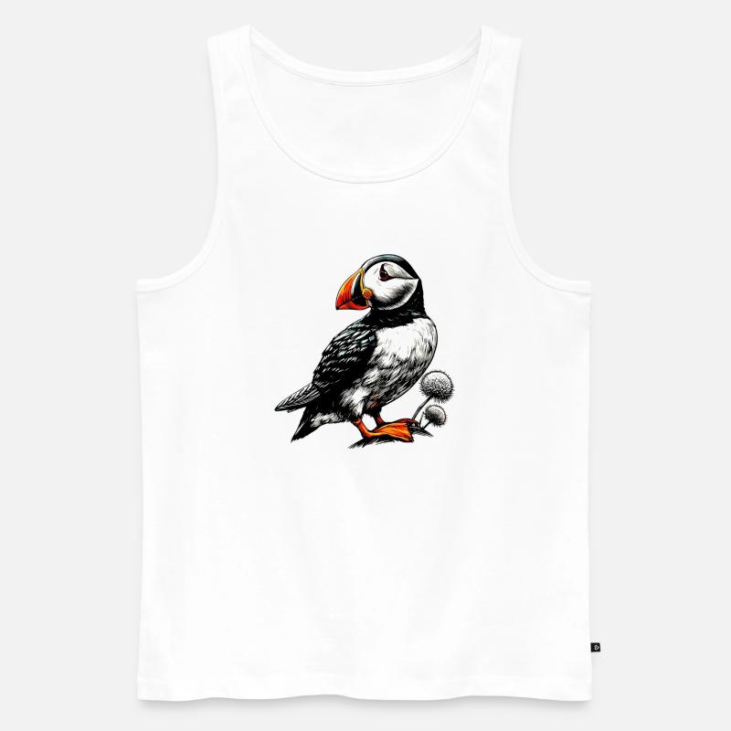 Papageitaucher - Männer Premium Bio Tank Top - Weiß