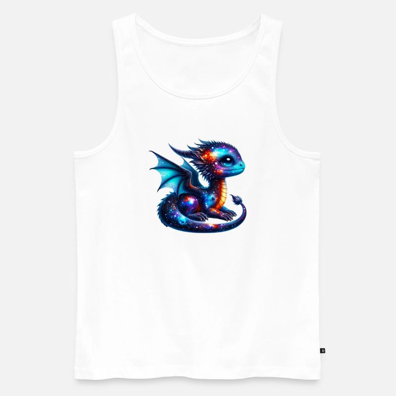 Drache - Männer Premium Bio Tank Top - Weiß