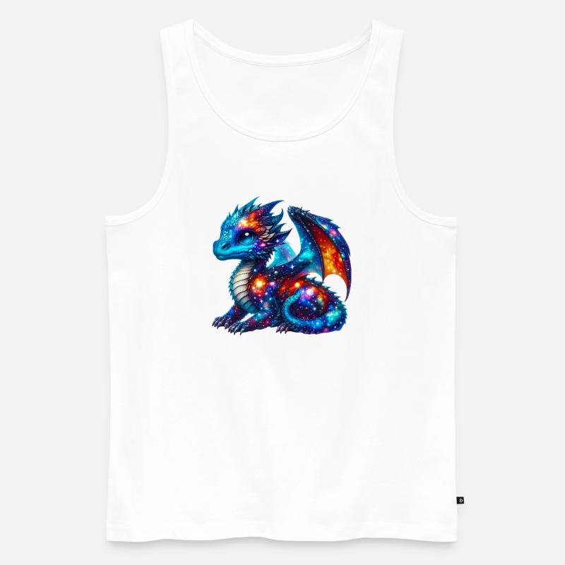 Drache - Männer Premium Bio Tank Top - Weiß