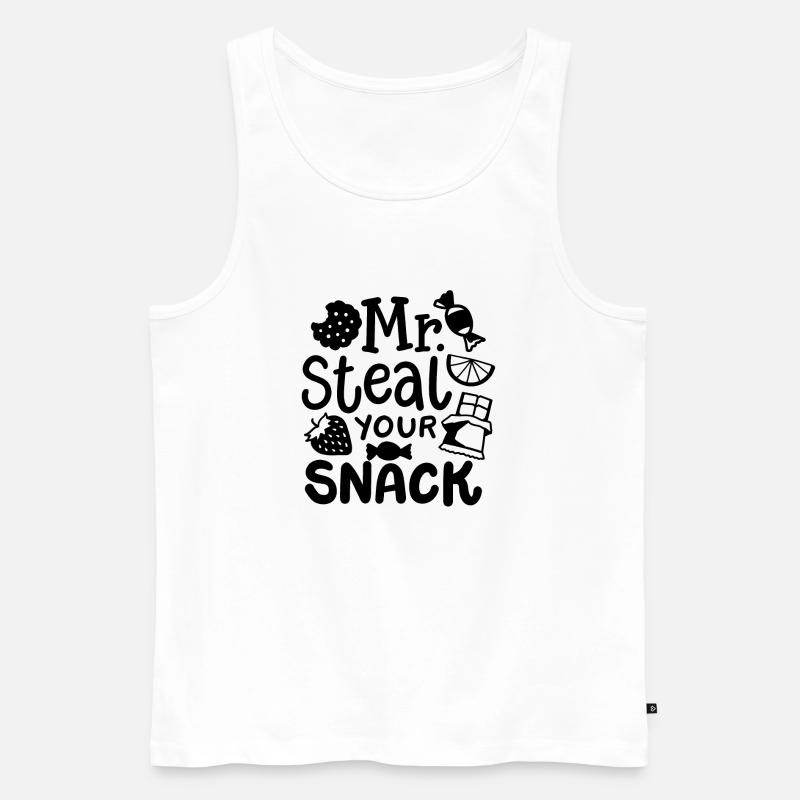 Snacks Essen Snack - Männer Premium Bio Tank Top - Weiß