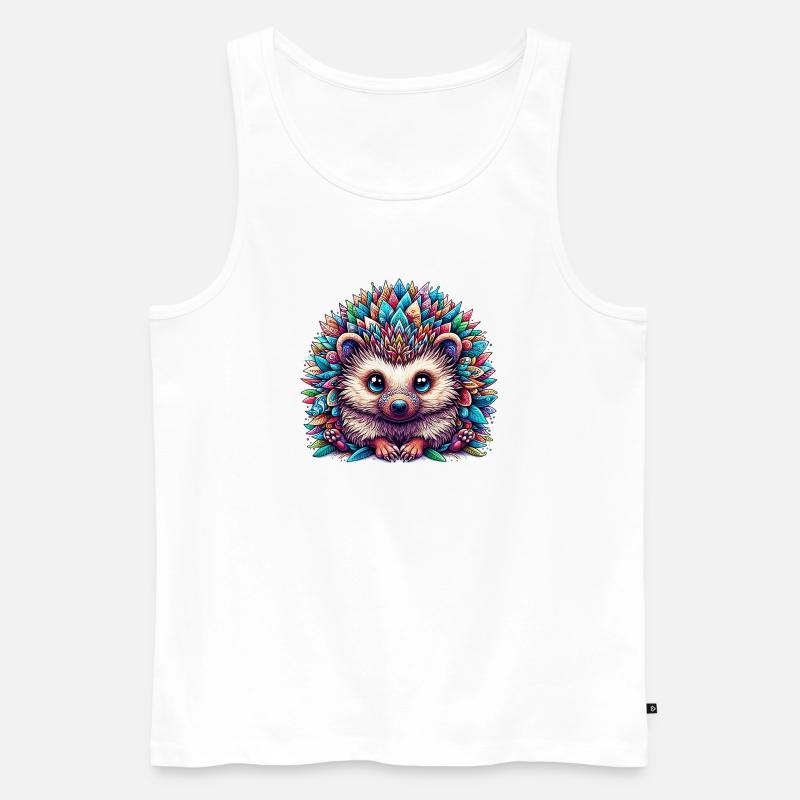 Igel - Männer Premium Bio Tank Top - Weiß