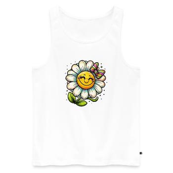 Daisy - Men's Premium Organic Tank Top - white - Front - AI Model Male 178 light (178cm)