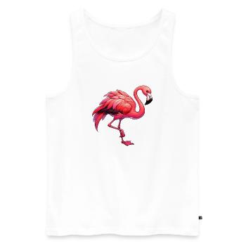 Flamant - Débardeur bio Premium Homme - blanc - Devant - Michal (187cm)
