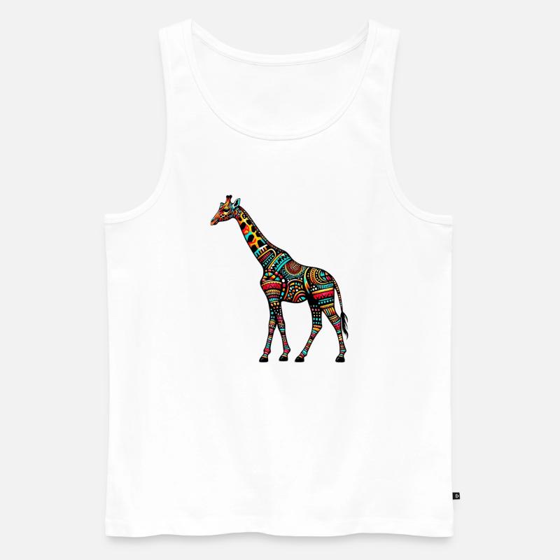 Giraffe - Männer Premium Bio Tank Top - Weiß
