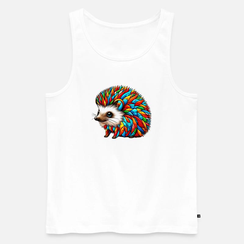 Igel - Männer Premium Bio Tank Top - Weiß