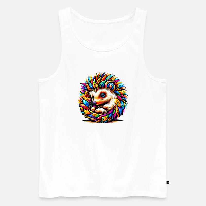 Igel - Männer Premium Bio Tank Top - Weiß