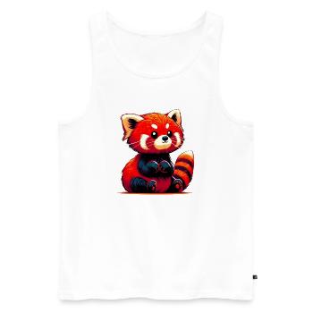 Petit panda - Débardeur bio Premium Homme - blanc - Devant - Michal (187cm)