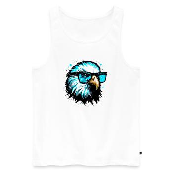 Adler - Männer Premium Bio Tank Top - Weiß - Vorne - Michal (187cm)