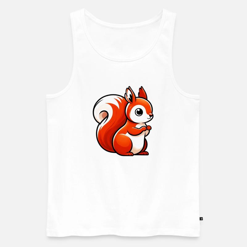 Eichhörnchen - Männer Premium Bio Tank Top - Weiß