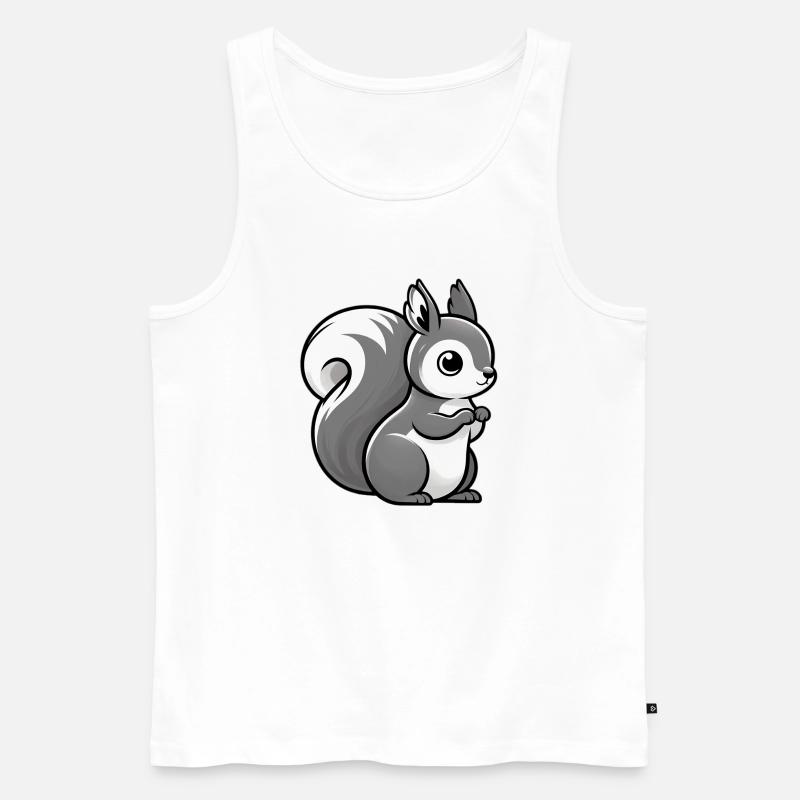 Eichhörnchen - Männer Premium Bio Tank Top - Weiß