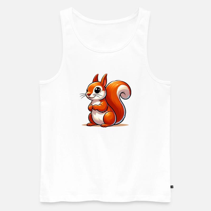 Eichhörnchen - Männer Premium Bio Tank Top - Weiß
