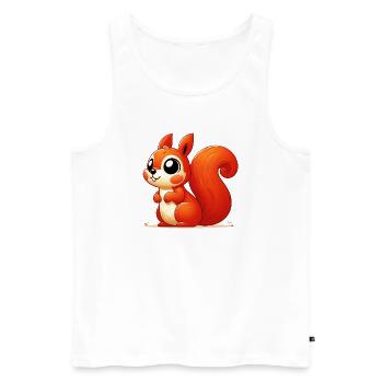 Squirrel - Men's Premium Organic Tank Top - white - Front - AI Model Male 178 light (178cm)