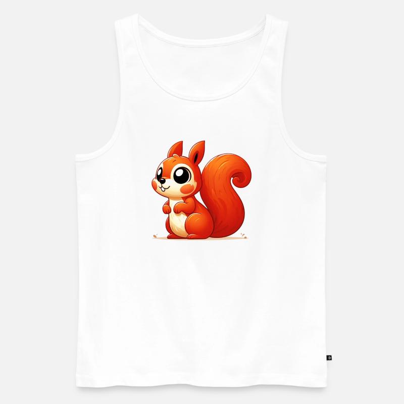 Eichhörnchen - Männer Premium Bio Tank Top - Weiß