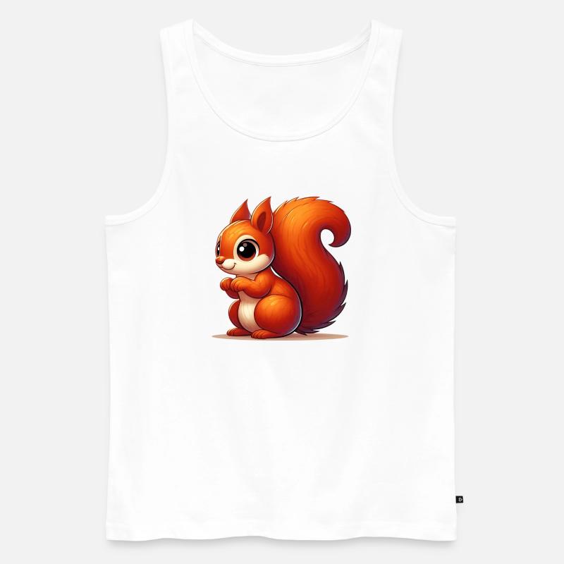 Eichhörnchen - Männer Premium Bio Tank Top - Weiß