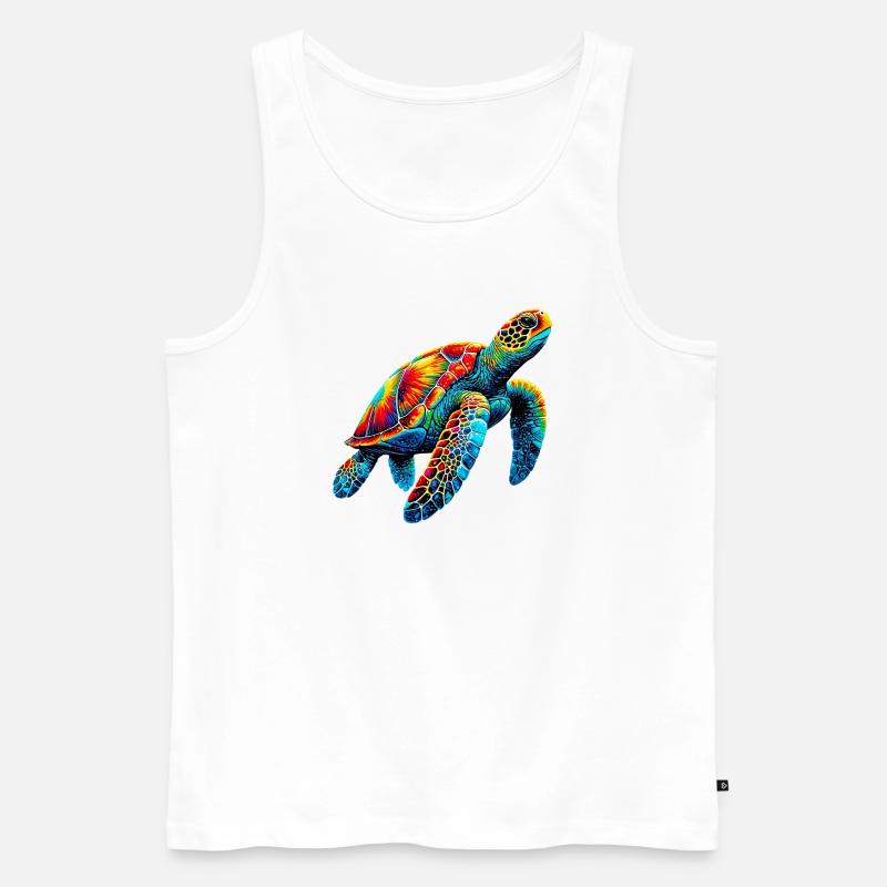 Schildkröte - Männer Premium Bio Tank Top - Weiß