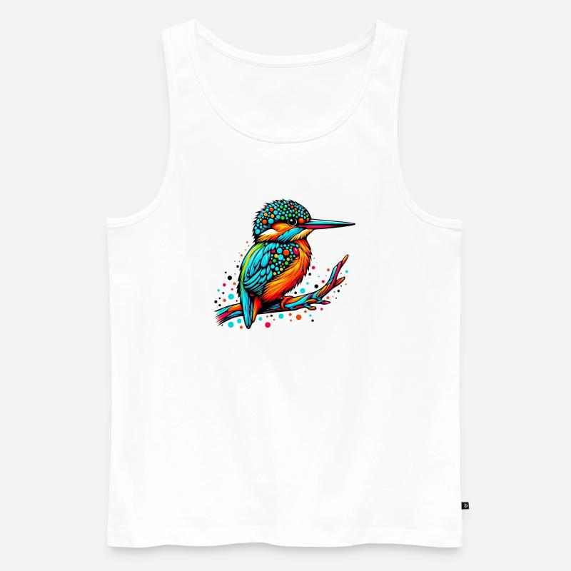 Eisvogel - Männer Premium Bio Tank Top - Weiß