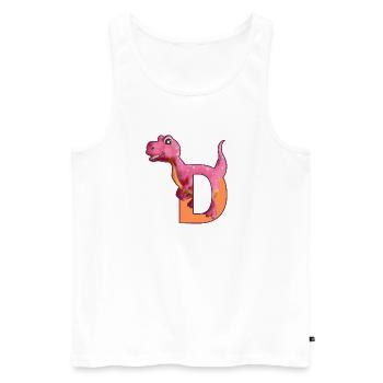 D - DINOSAURE, personnalisable - Débardeur bio Premium Homme - blanc - Devant - AI Model Male 178 light (178cm)