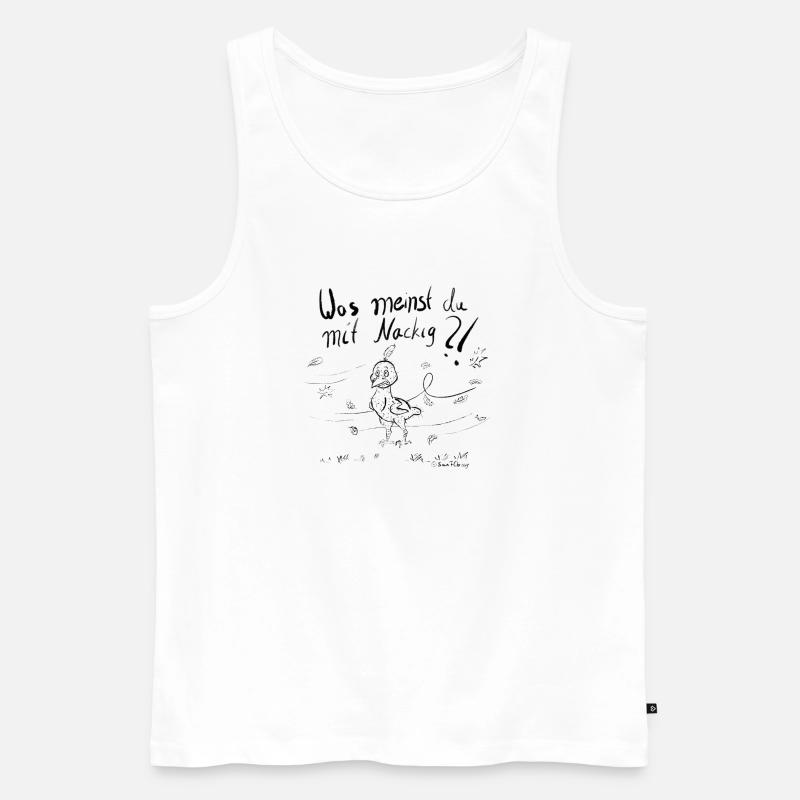 Ein Mausender Vogel im Herbstwind - Männer Premium Bio Tank Top - Weiß