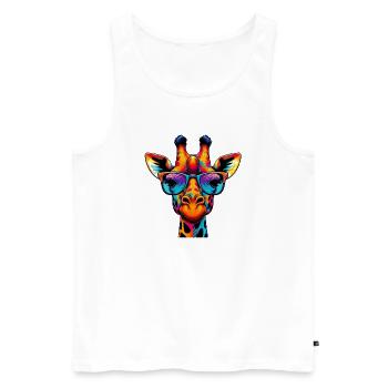 Girafe - Débardeur bio Premium Homme - blanc - Devant - Michal (187cm)