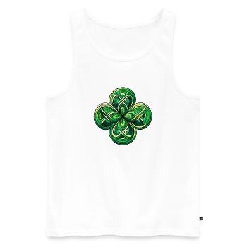 Four-leaf clover - Men's Premium Organic Tank Top - white - Front - AI Model Male 178 light (178cm)