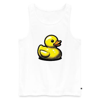 Ente Ente Ente Ente Ente - Männer Premium Bio Tank Top - Weiß - Vorne - AI Model Male 178 light (178cm)