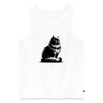British Longhair Cat - Men's Premium Organic Tank Top - white - Front - Michal (187cm)