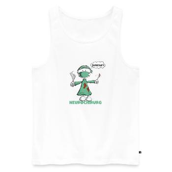 Neurochirurg Spruch Chirurg Superhirn Cartoon - Männer Premium Bio Tank Top - Weiß - Vorne - Michal (187cm)