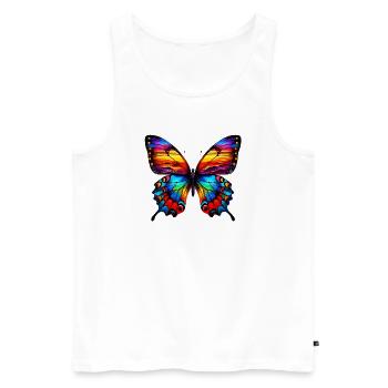 Papillon - Débardeur bio Premium Homme - blanc - Devant - Michal (187cm)
