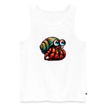 Hermit crab - Men's Premium Organic Tank Top - white - Front - AI Model Male 178 light (178cm)