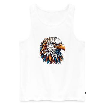 Eagle - Men's Premium Organic Tank Top - white - Front - AI Model Male 178 light (178cm)