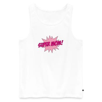 Super Mom - Mother's Day - Men's Premium Organic Tank Top - white - Front - Michal (187cm)