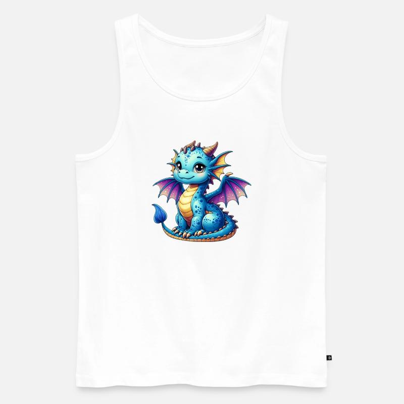 Drache - Männer Premium Bio Tank Top - Weiß
