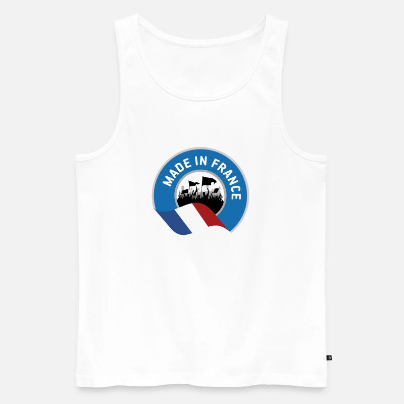 Hergestellt in Frankreich - Männer Premium Bio Tank Top - Weiß
