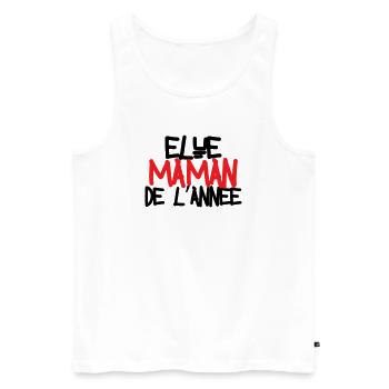élue Maman de l'année - fête des mères - Débardeur bio Premium Homme - blanc - Devant - Michal (187cm)