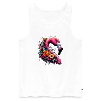 Flamant - Débardeur bio Premium Homme - blanc - Devant - Michal (187cm)