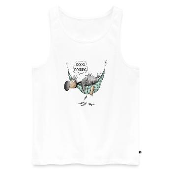 Dodo Noting Chillt In Hängematte - Männer Premium Bio Tank Top - Weiß - Vorne - Michal (187cm)