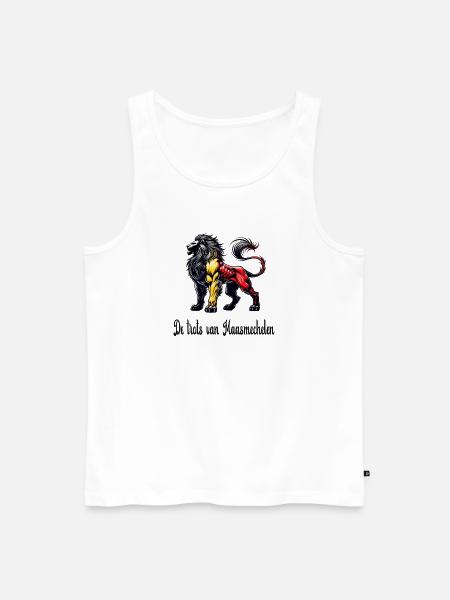 Maasmechelen lion flag design - Men's Premium Organic Tank Top - white