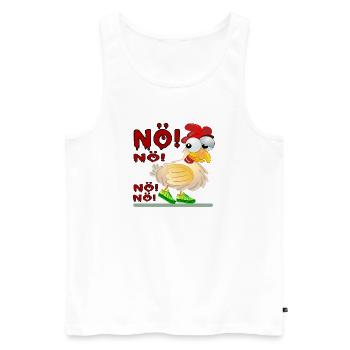 NÖ NEIN SAGEN - HÜHNER HÜHNERSTALL - Männer Premium Bio Tank Top - Weiß - Vorne - Michal (187cm)