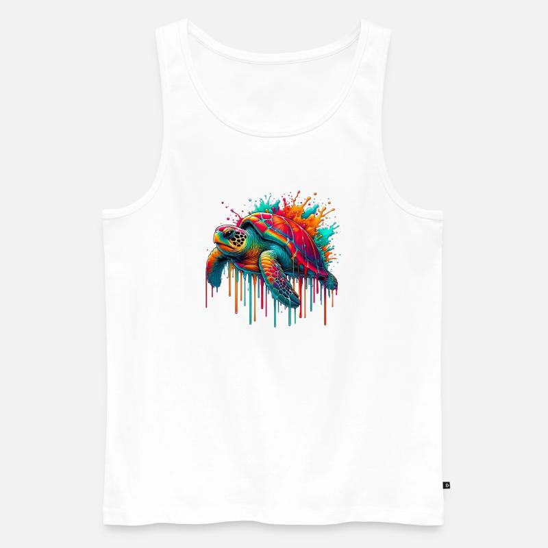 Schildkröte - Männer Premium Bio Tank Top - Weiß