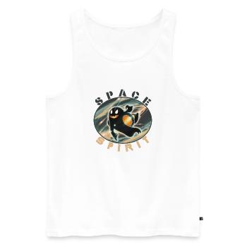 Cosmic Space Adventure - Men's Premium Organic Tank Top - white - Front - AI Model Male 178 light (178cm)
