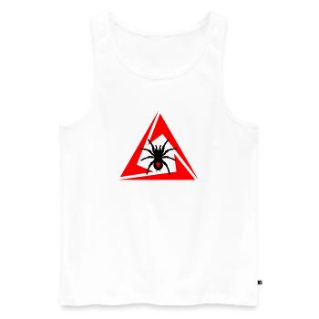Spider - Men's Premium Organic Tank Top - white - Front - AI Model Male 178 light (178cm)