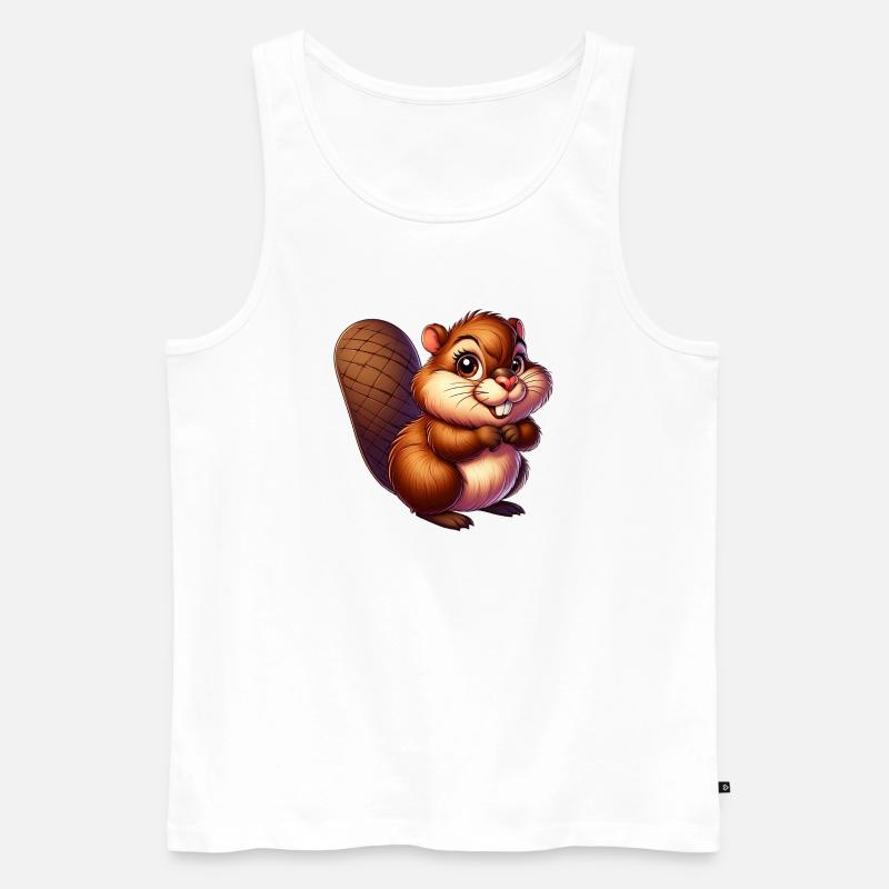 Bieber - Männer Premium Bio Tank Top - Weiß