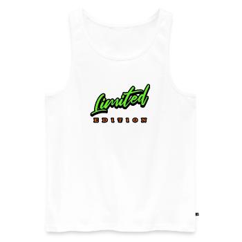 Limited Edition - Men's Premium Organic Tank Top - white - Front - AI Model Male 178 light (178cm)