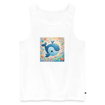 Baby poster, nursery, infant - Men's Premium Organic Tank Top - white - Front - AI Model Male 178 light (178cm)
