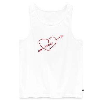 Maman je t'aime - Fête des mères - Débardeur bio Premium Homme - blanc - Devant - Michal (187cm)