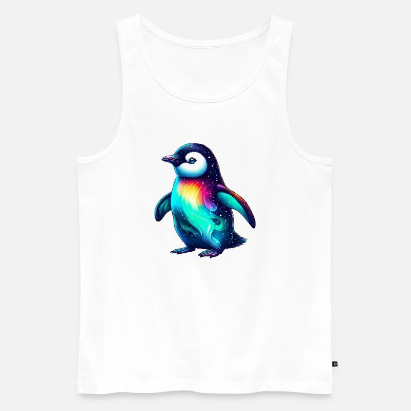 Pinguin - Männer Premium Bio Tank Top - Weiß
