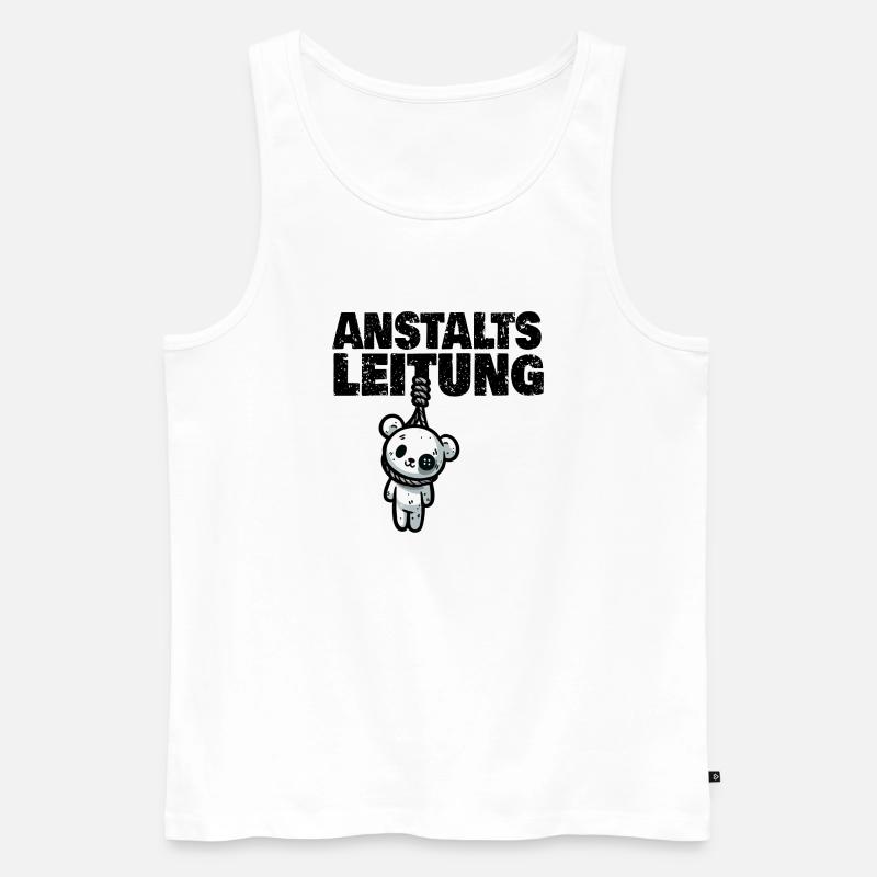 Anstaltsleitung Teddy - Männer Premium Bio Tank Top - Weiß