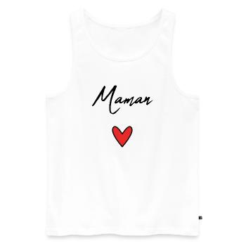 MOM. MOTHER'S DAY. HEART. FEAST. HAPPY BIRTHDAY - Men's Premium Organic Tank Top - white - Front - Michal (187cm)