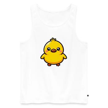 Ente Ente Ente Ente Ente - Männer Premium Bio Tank Top - Weiß - Vorne - AI Model Male 178 light (178cm)